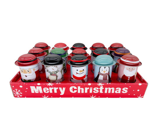 bulk 15 Xmas Tin Hat Shape 13cm