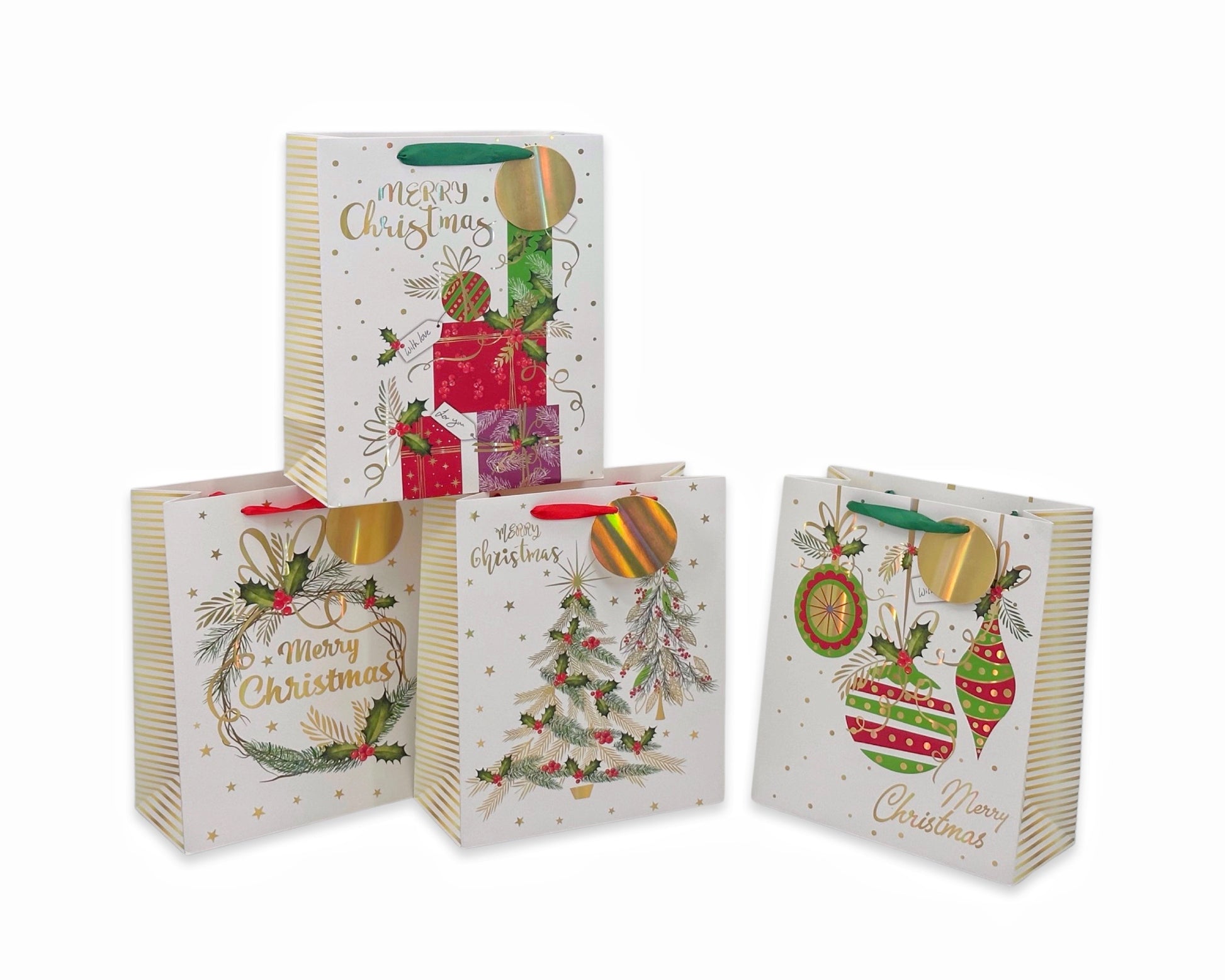 bulk 48 Jumbo Accents of Traditional Gift Bag 53cm