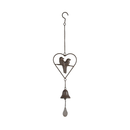 Birds in Heart Hanging Bell 66cm - Image 2