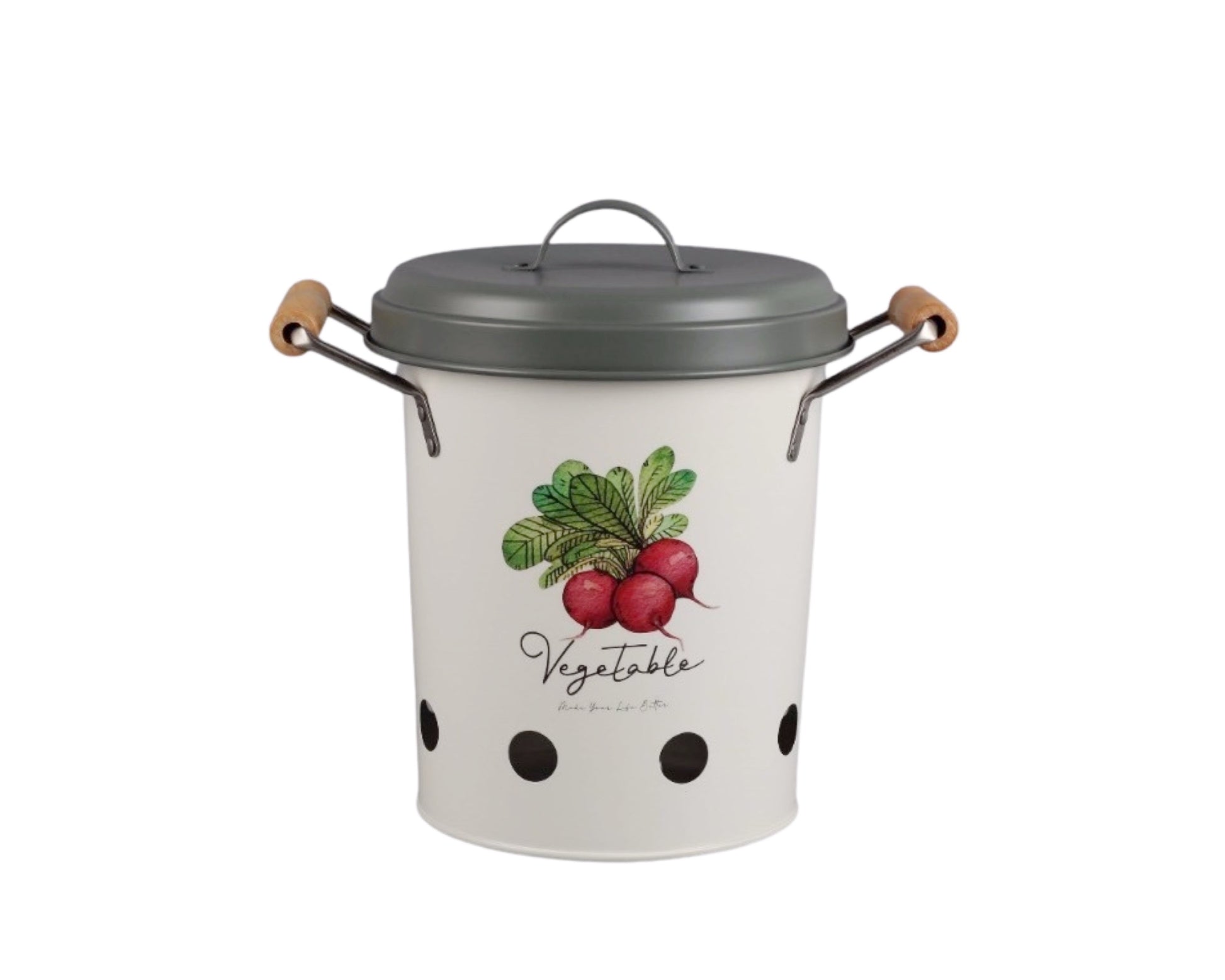 bulk 6 Metal Storage Bucket w/ Handle 23cm