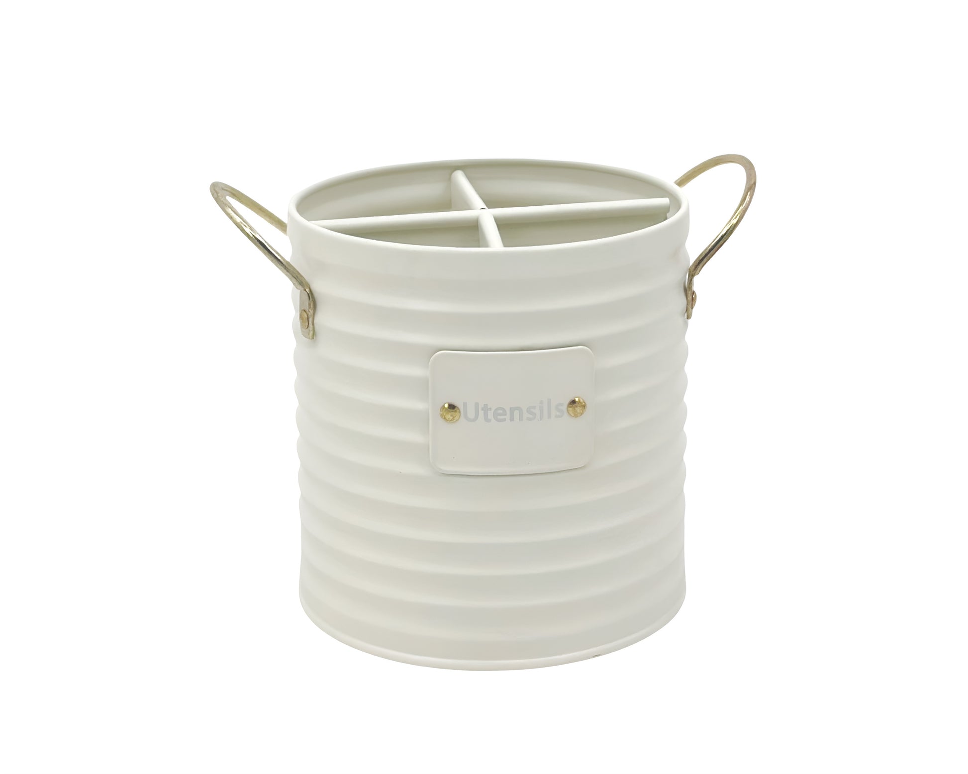 Corrugated Metal Utensil Holder 18cm