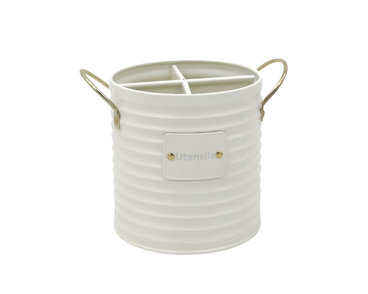 Corrugated Metal Utensil Holder 18cm