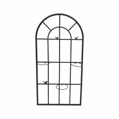 French Window Wall Art w Removeable 15cm Dia Pot Holders 130cm - Image 4