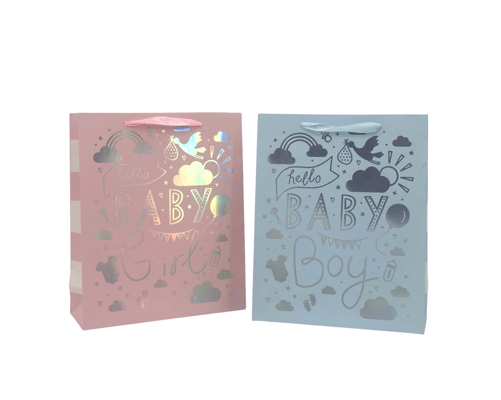 bulk 24 Xlarge Foiled Baby Gift Bag 42cm