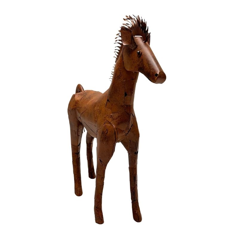 Metal Rust Horse Statue 59cm - Image 3