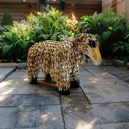 Metal 'White' Sheep Statue 55cm - Image 2