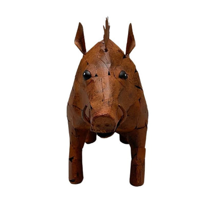 Metal Rust Warthog Statue 54cm - Image 3