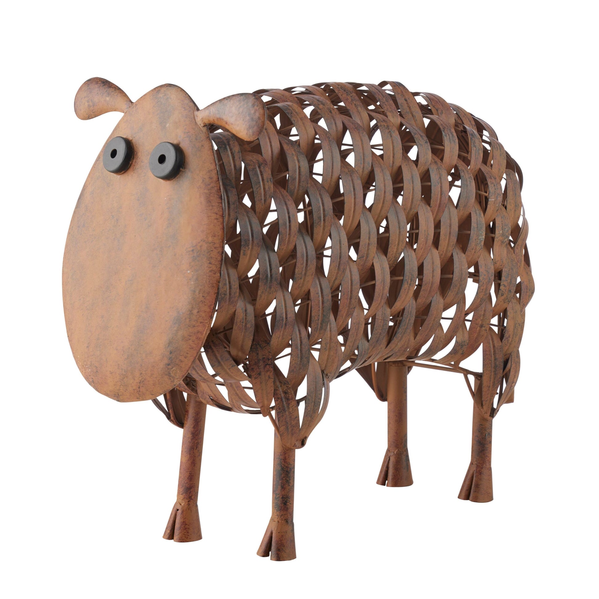 Metal Rust Sheep Statue 42cm