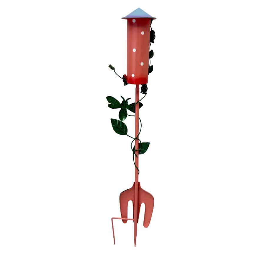 Colourful Birdhouse Stake w Gardenfork 91cm - Image 2