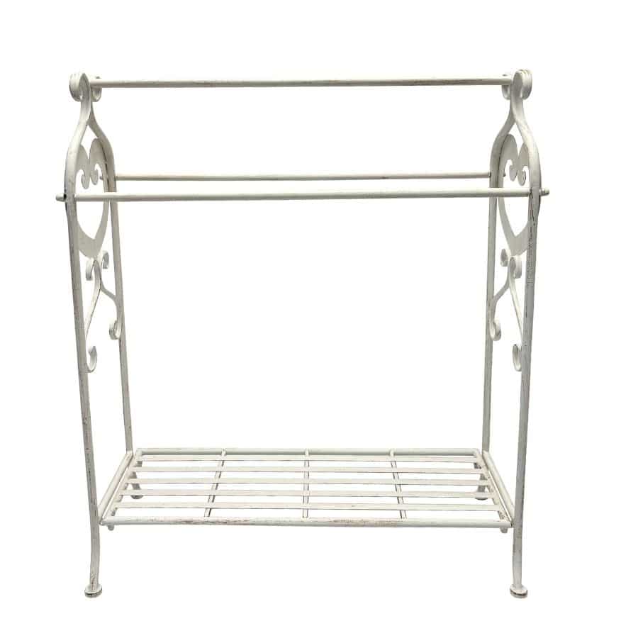 Large Fleur Towel Stand w Shelf 96cm - Image 3