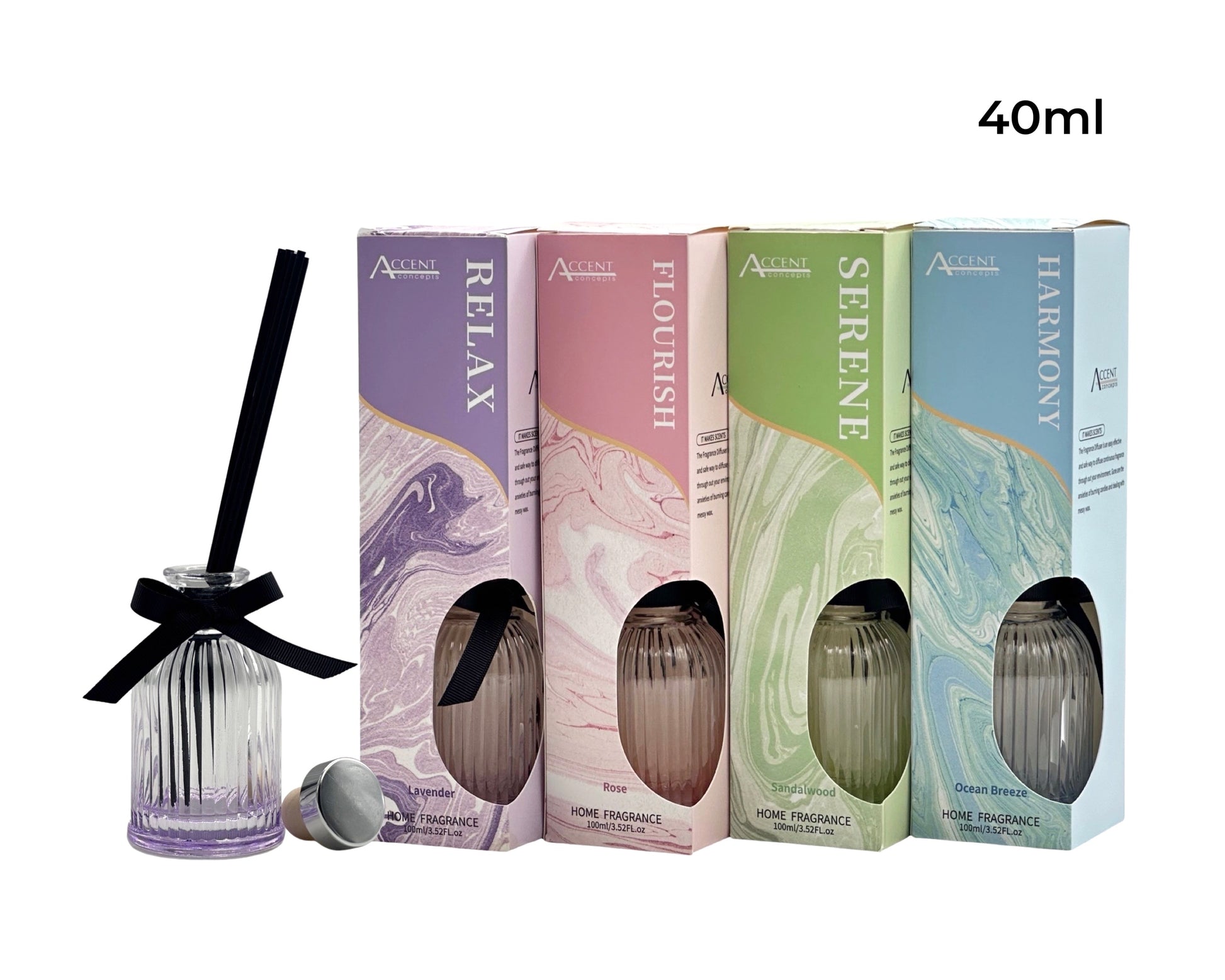 bulk 24 Wellness Fragrance Diffuser 40ml Assorted