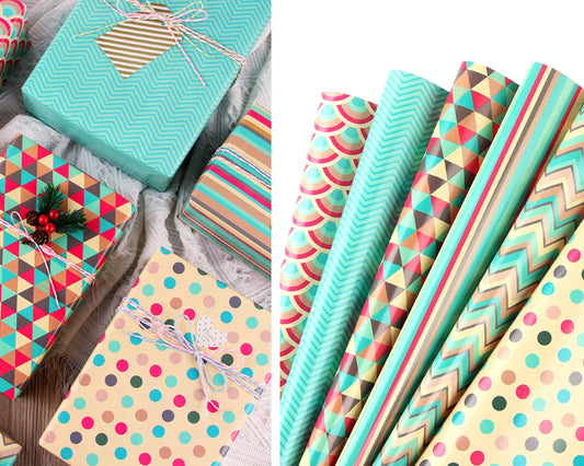 bulk 50 Blue For You Gift Wrap 70cmx3M 38mm Core