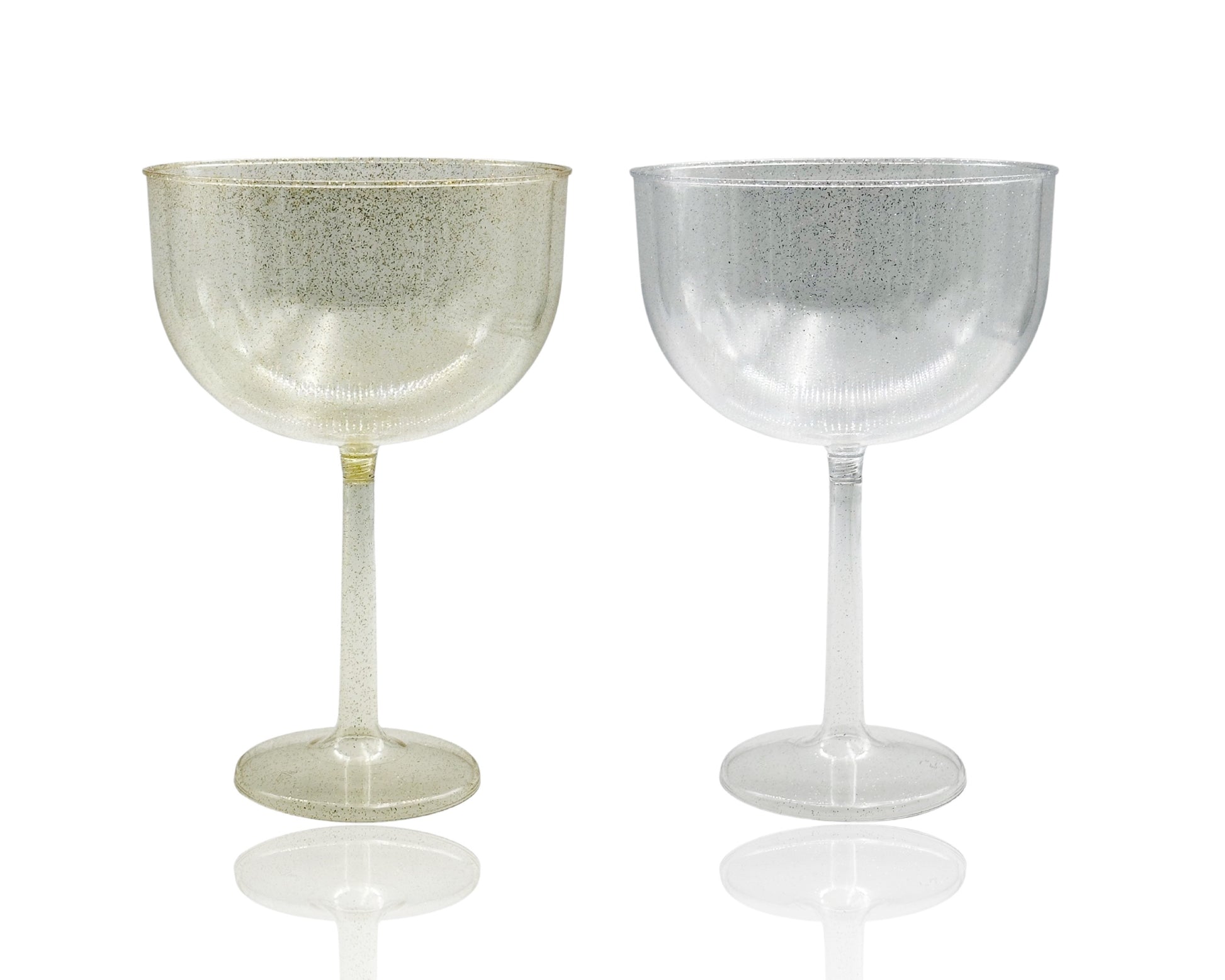 bulk 24 Glitter Plastic Jumbo Wine Glass 1.38lt 23cm