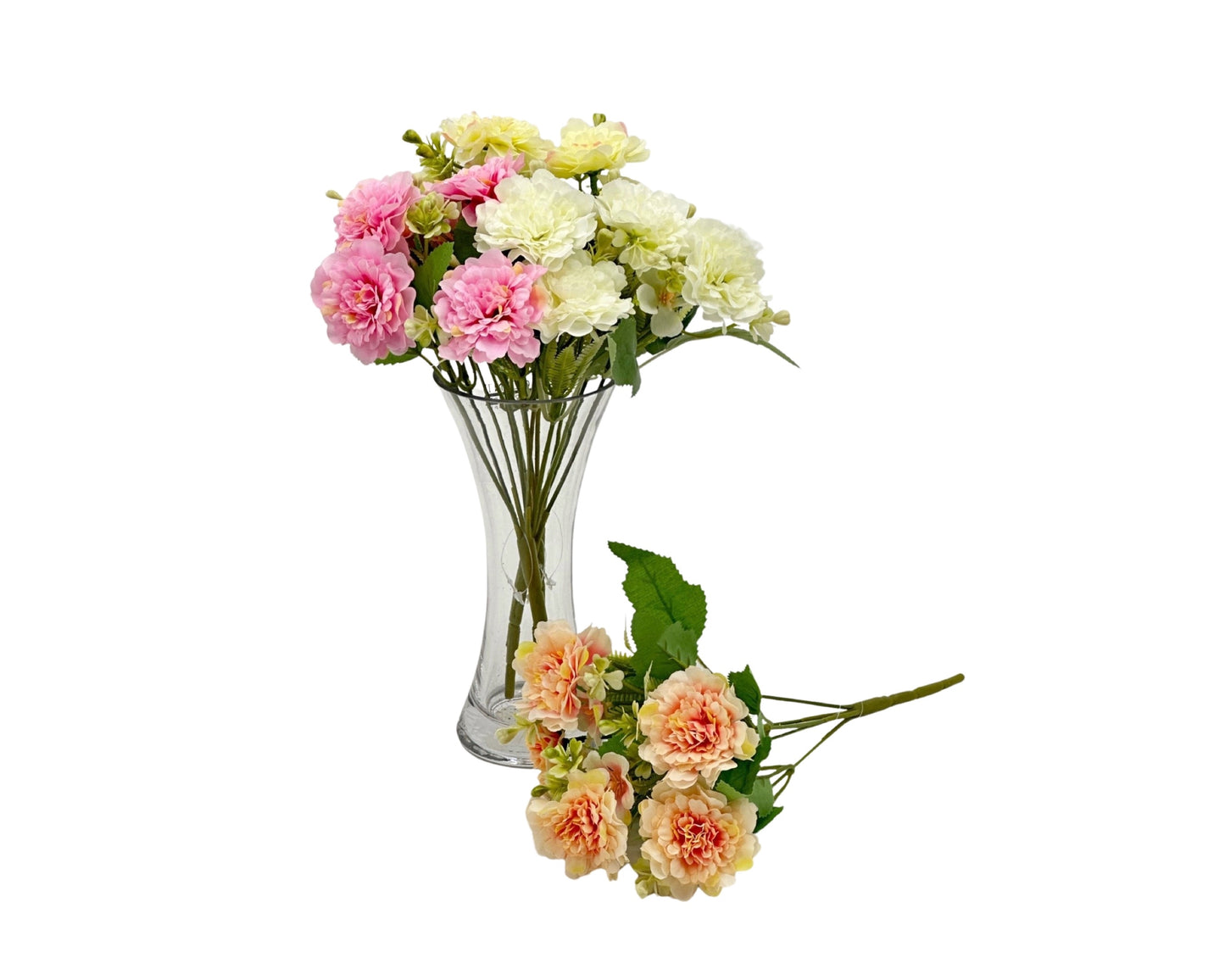 bulk 24 Artificial Chrysanthemum Assorted 10x28cm