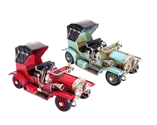 Set 2 Metal Car T Model Ford Look A Like Assorted 16cm