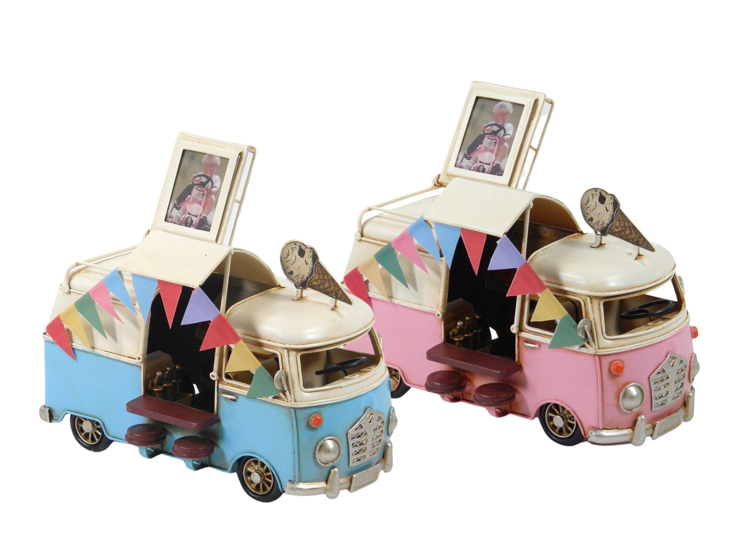 Set 2 Metal Van w/ Photo Frame Assorted 20cm