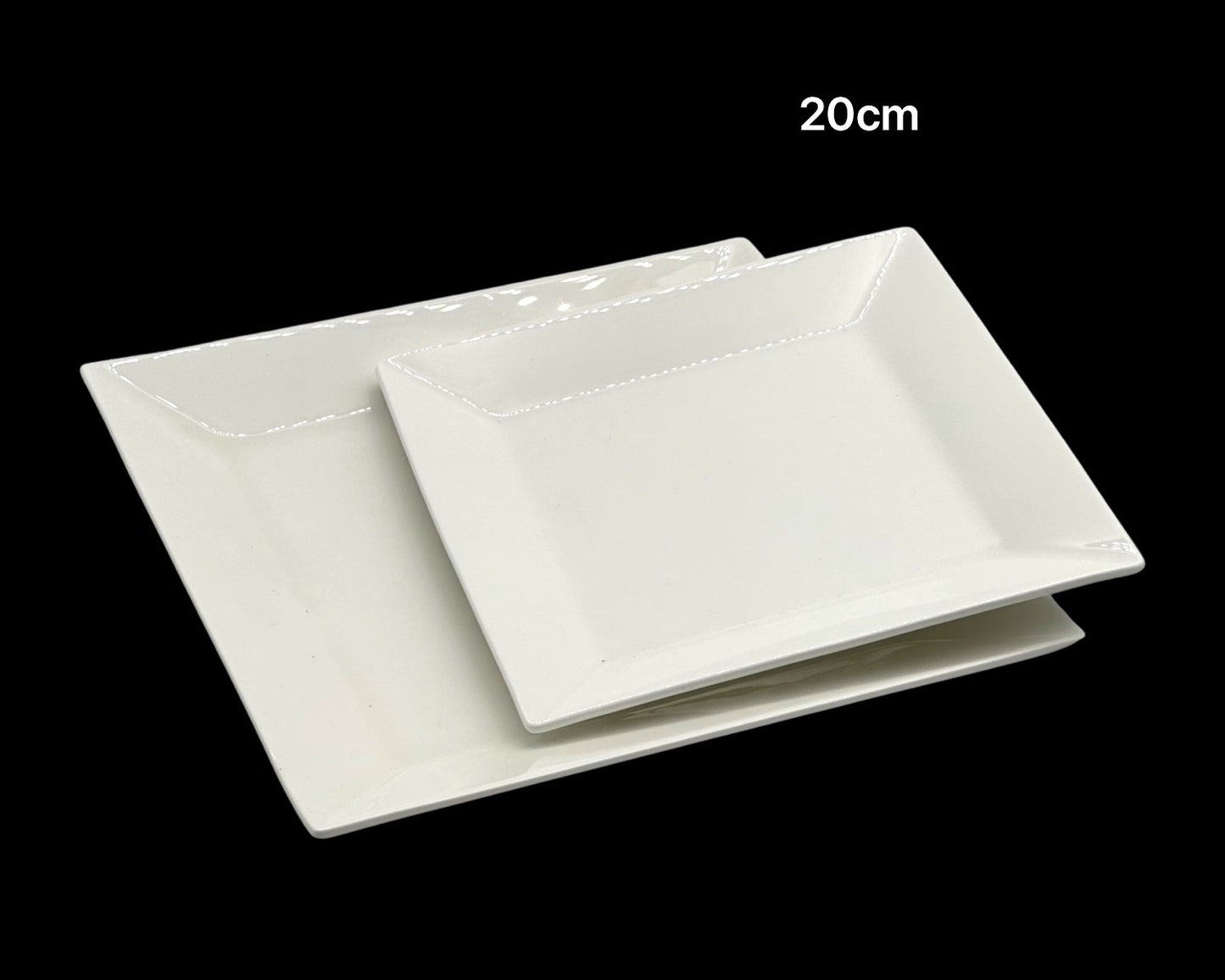 bulk 24 White Bone China Square Side Plate 20cm