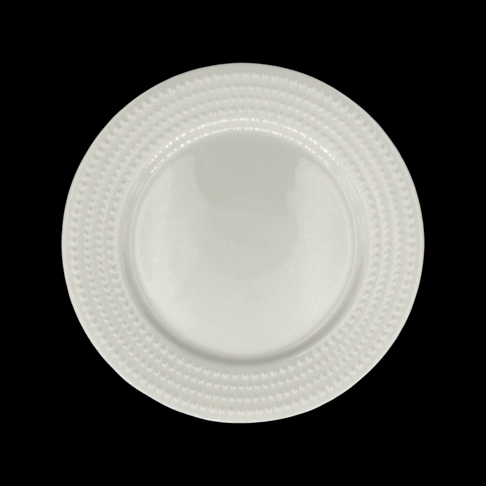 bulk 24 White Bone China Embossed Pearls Plate 23cm