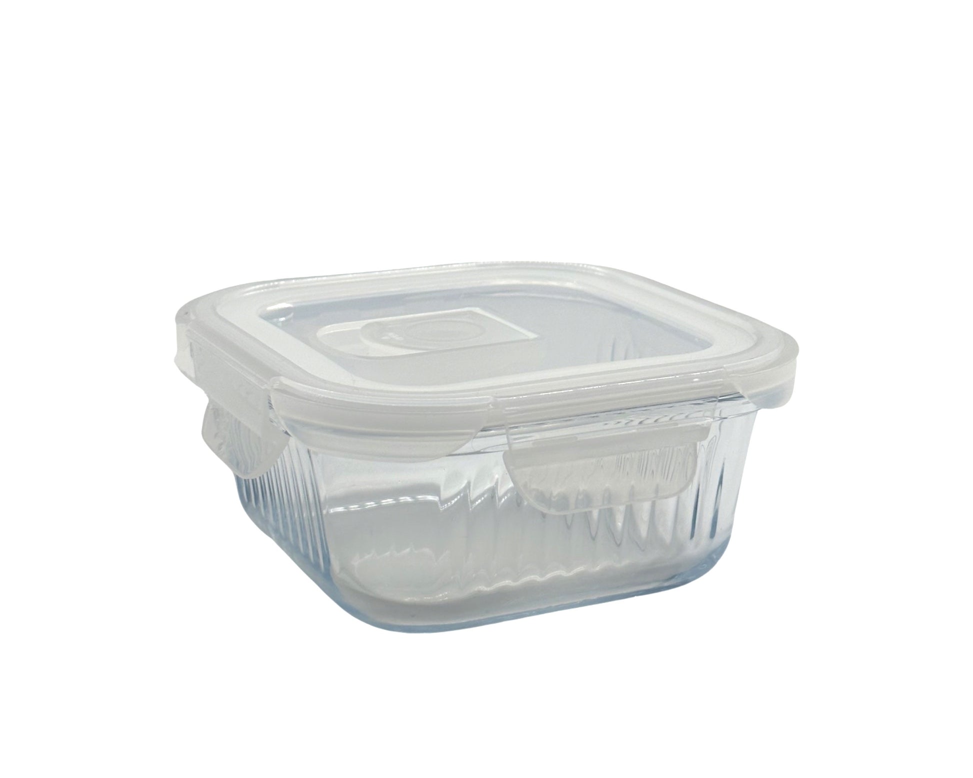 bulk 24 Borosilicate Glass Container w/ Lid Square 520ml 14cm