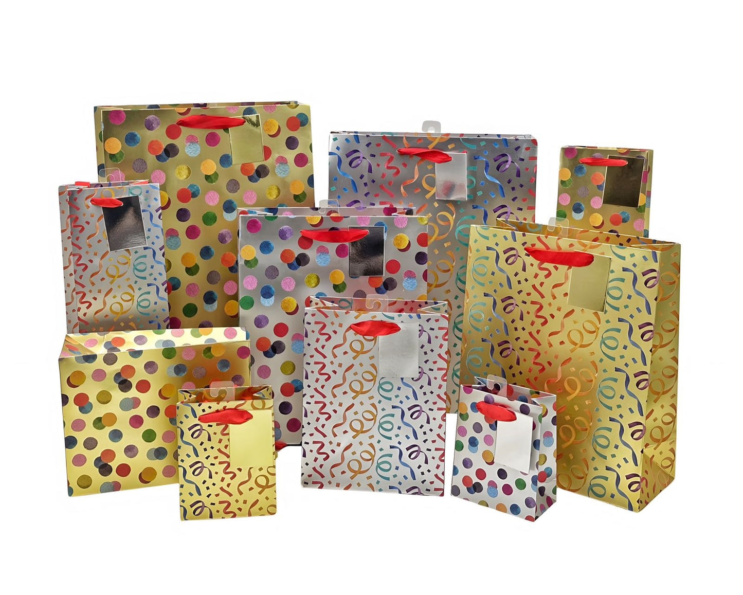 bulk 24 Xlarge Confetti Gift Bag Assorted 42cm