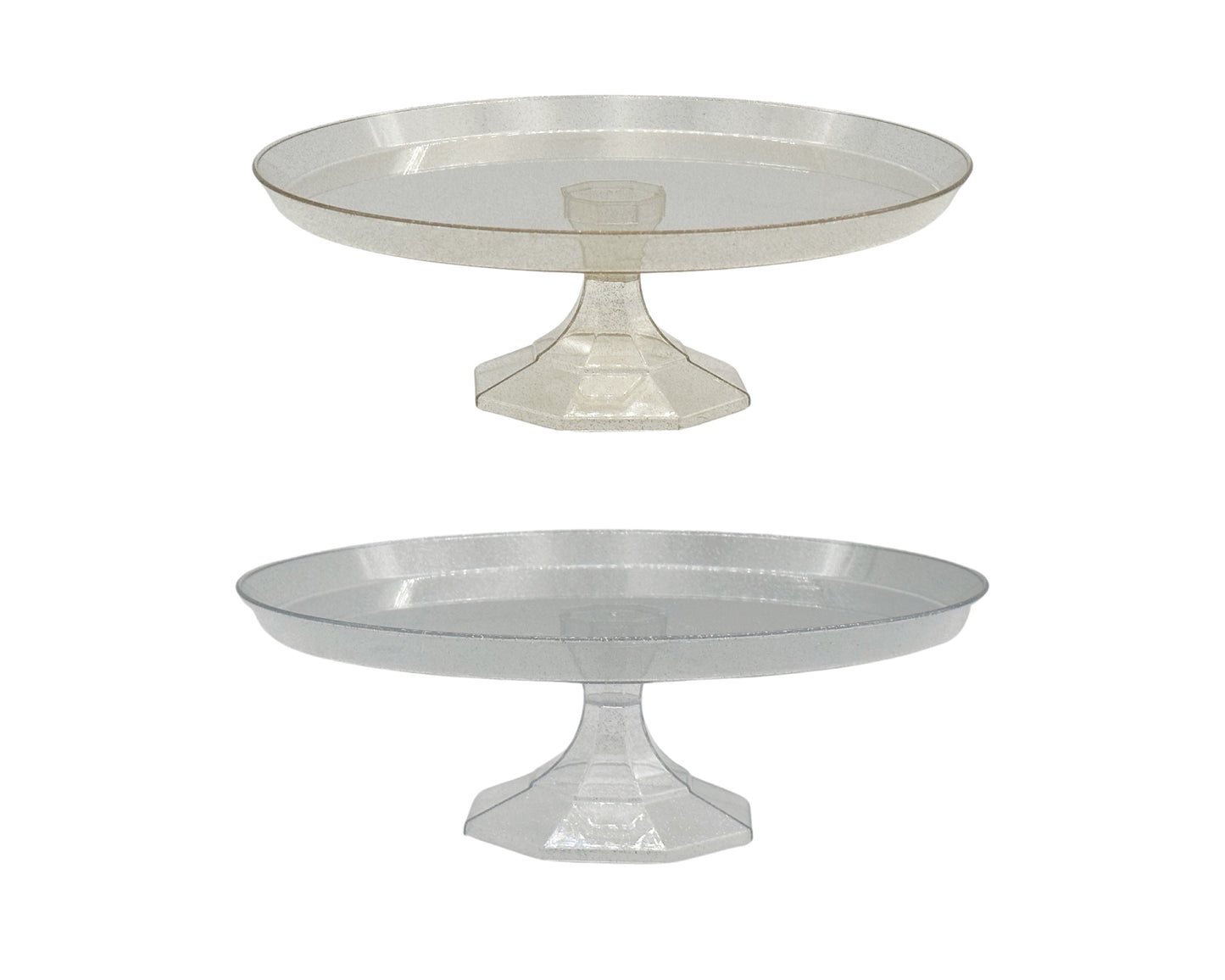 bulk 24 Large Glitter Plastic Cake Stand 30cm