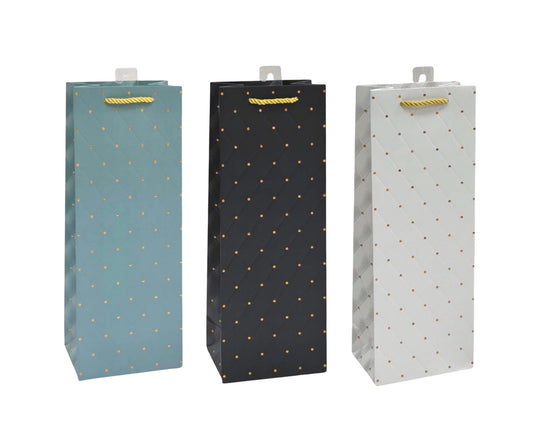 Bulk 24 Glamorous Bottle Gift Bag Foiled Btl 36cm
