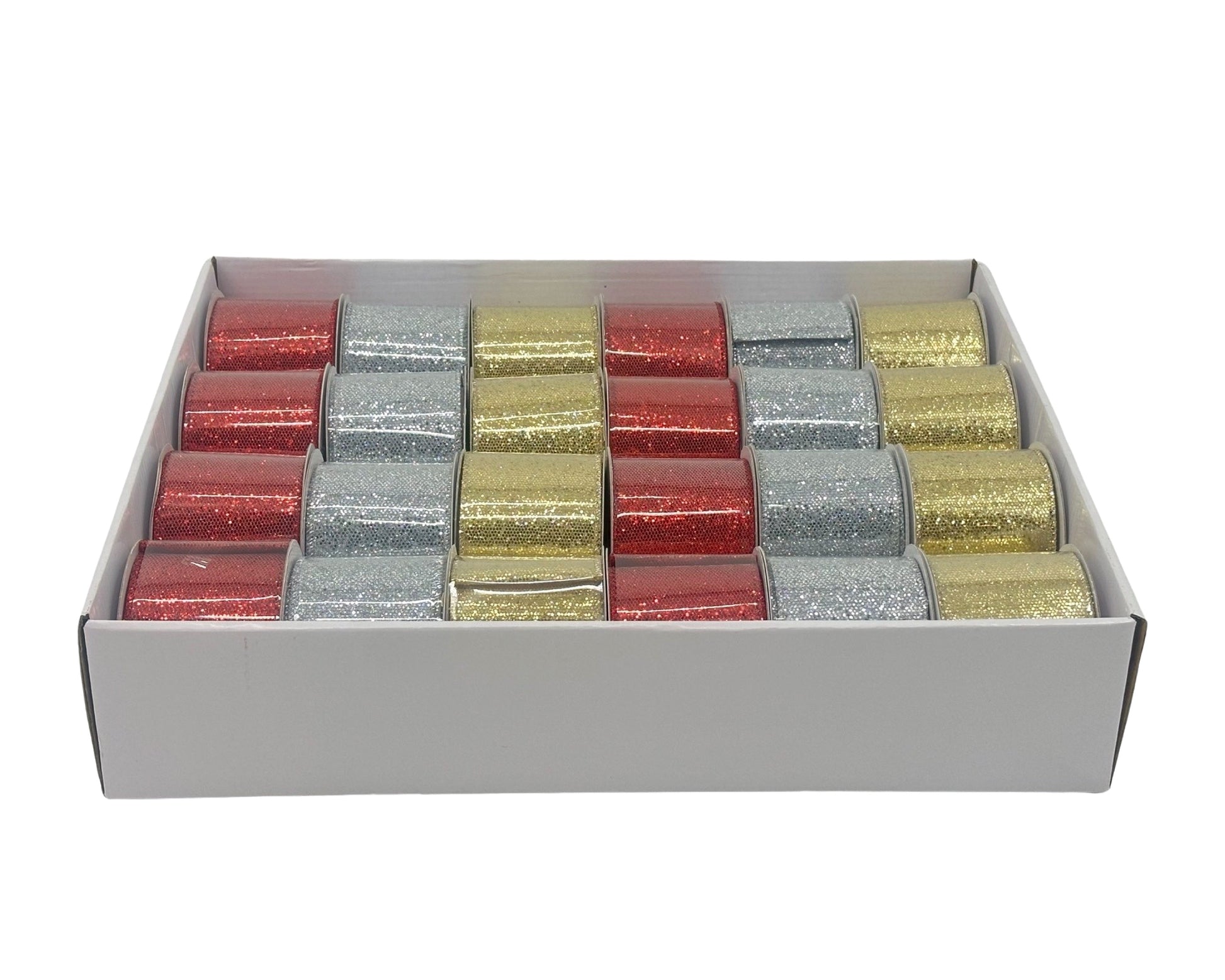 bulk 24 Mirror Ribbon w/ Bead Edge Assorted 300cm