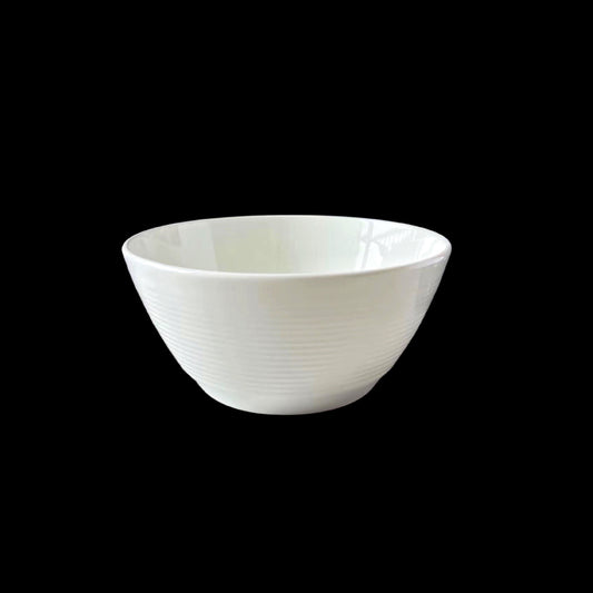bulk 24 White Fine Bone China Embossed Bowl 11cm