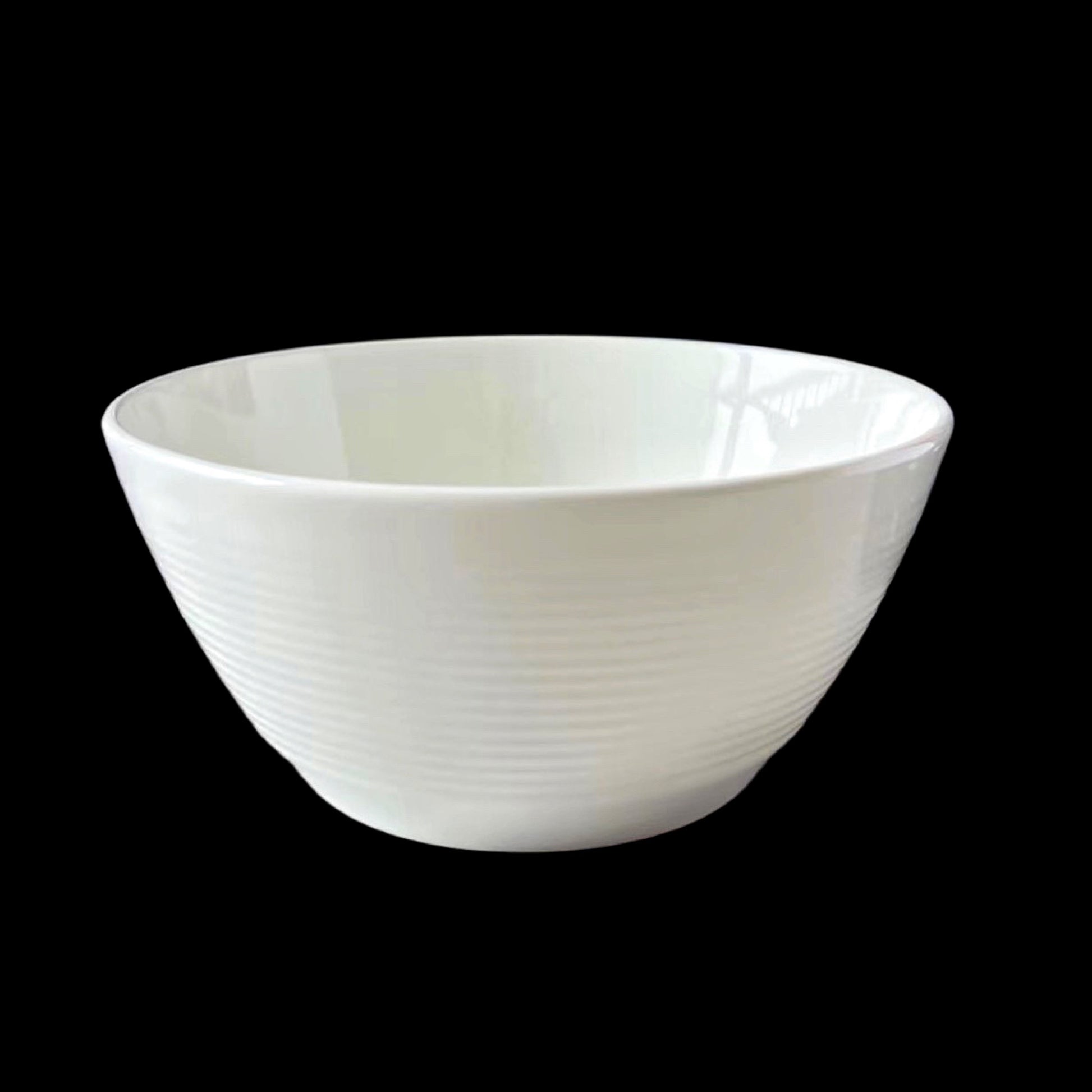 bulk 12 White Fine Bone China Embossed Bowl 21cm