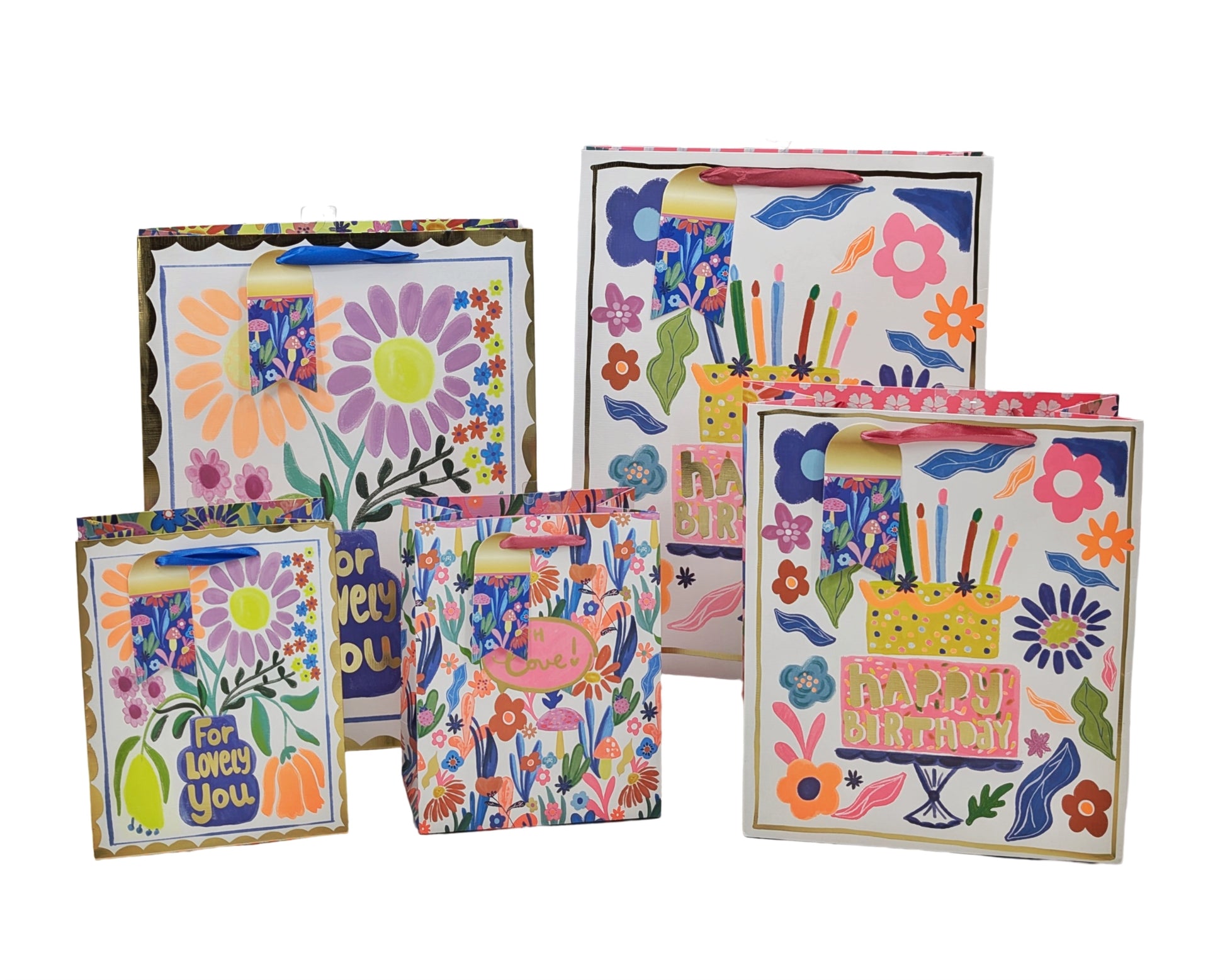 bulk 24 Medium Vigorous Flowers Gift Bag3cm