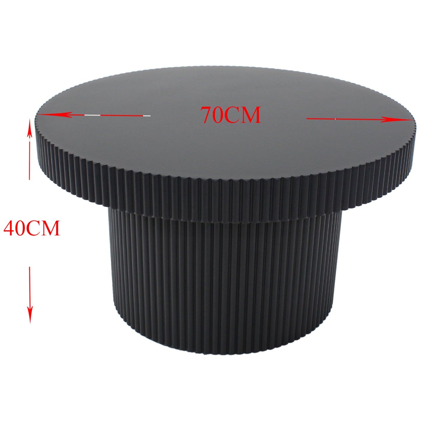 Eclipse Fluted Coffee Table 70x40cm - Image 3