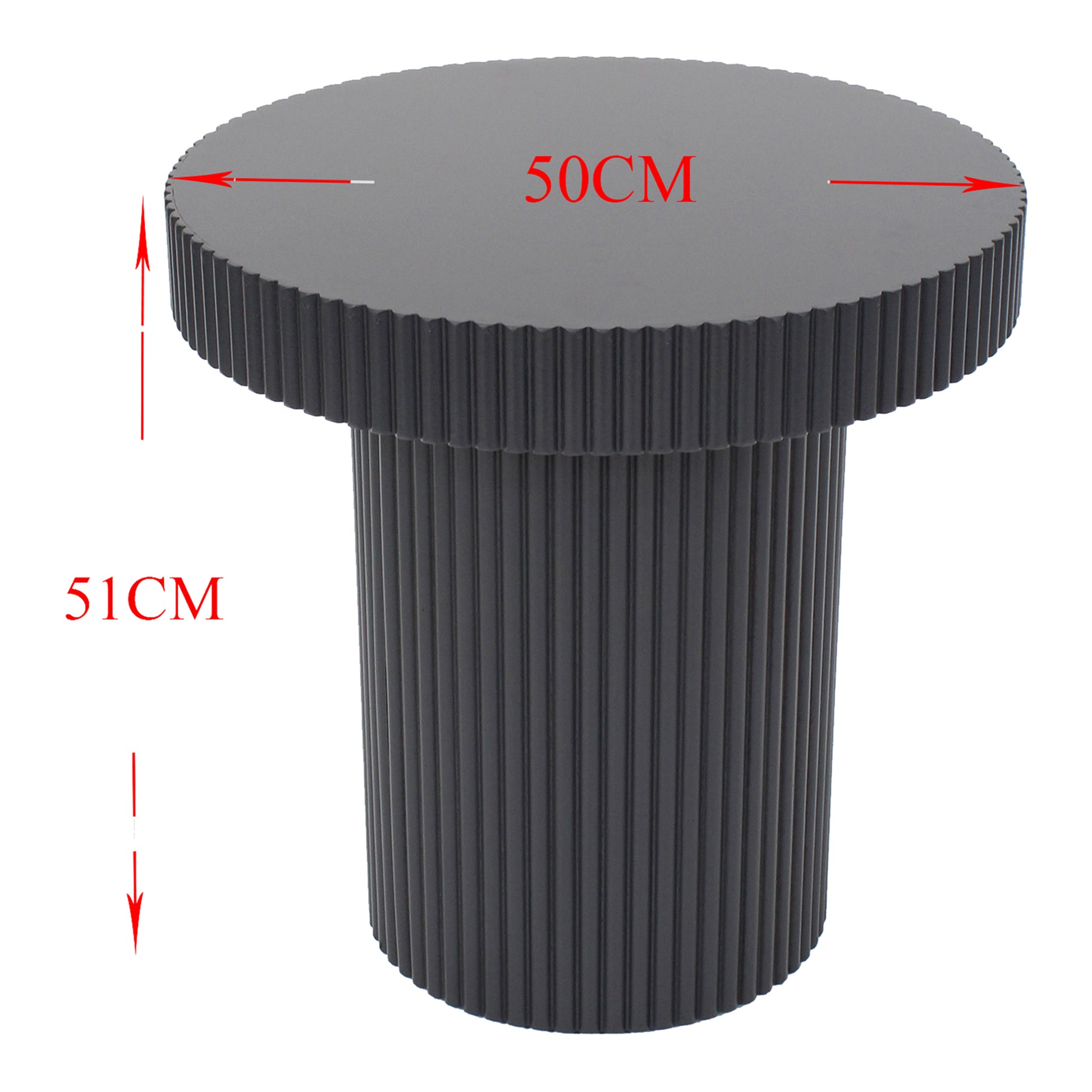 Eclipse Fluted Side Table 50x51cm - Image 4