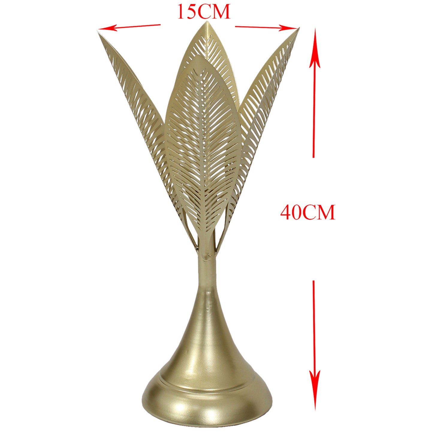 Aura Leaves Taper Candleholder 15x40cm - Image 4