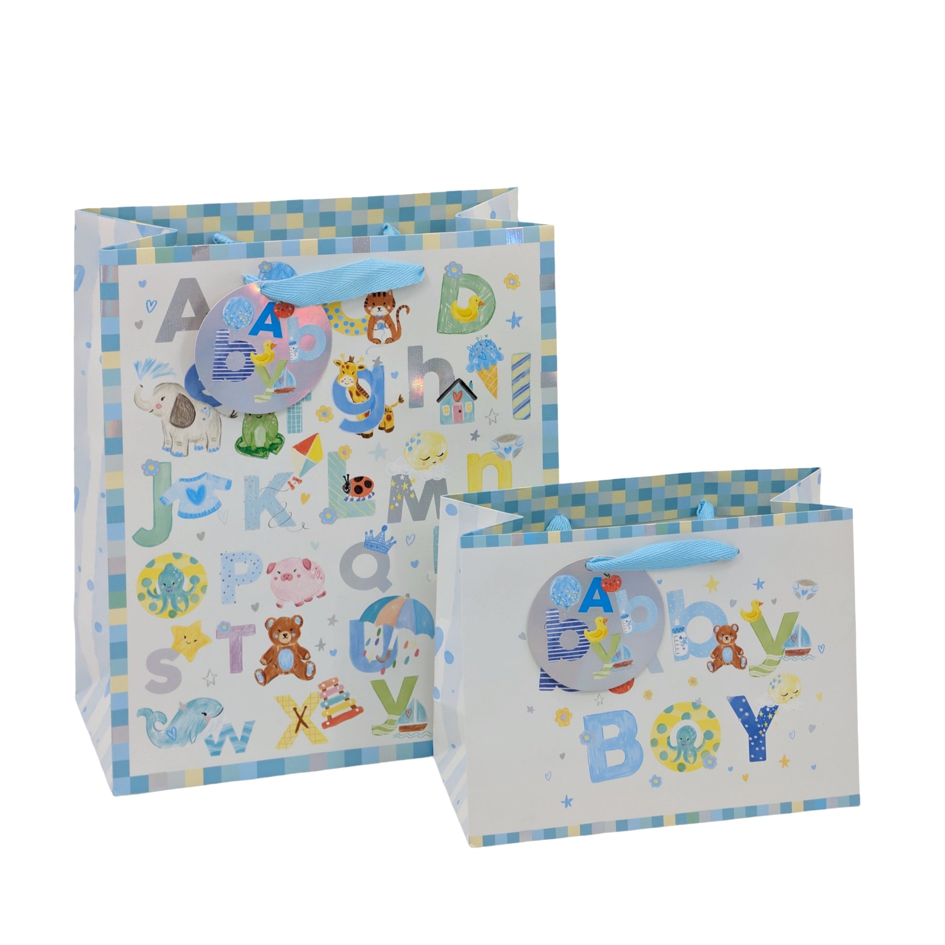 bulk 24 Medium Baby Boy Gift Bag3cm