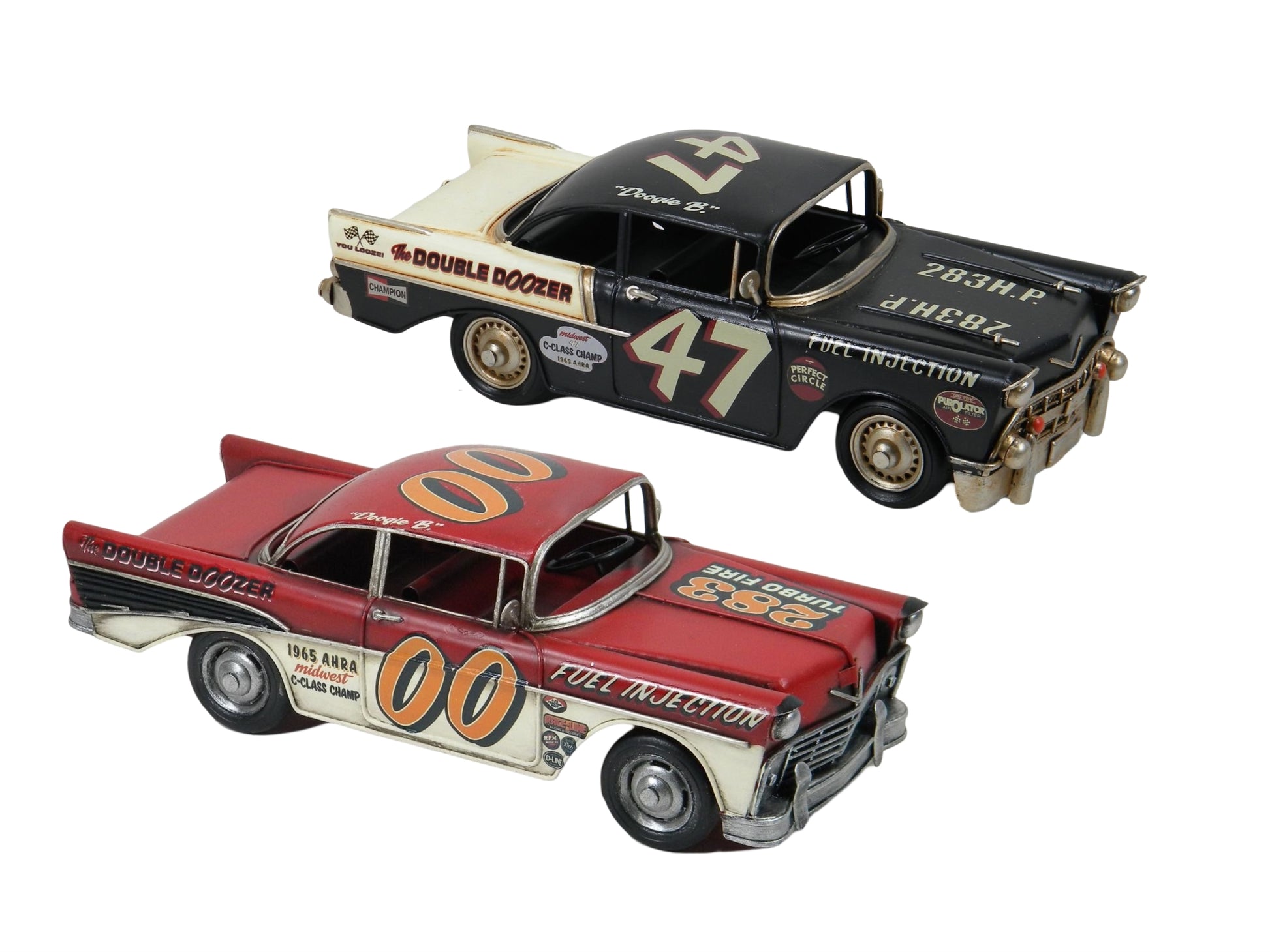 Set 2 Metal Vintage Car 29cm