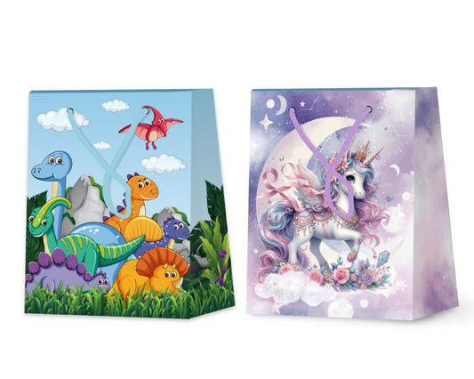 bulk 24 Jumbo Dinosaur & Unicorn Gift Bag 72cm