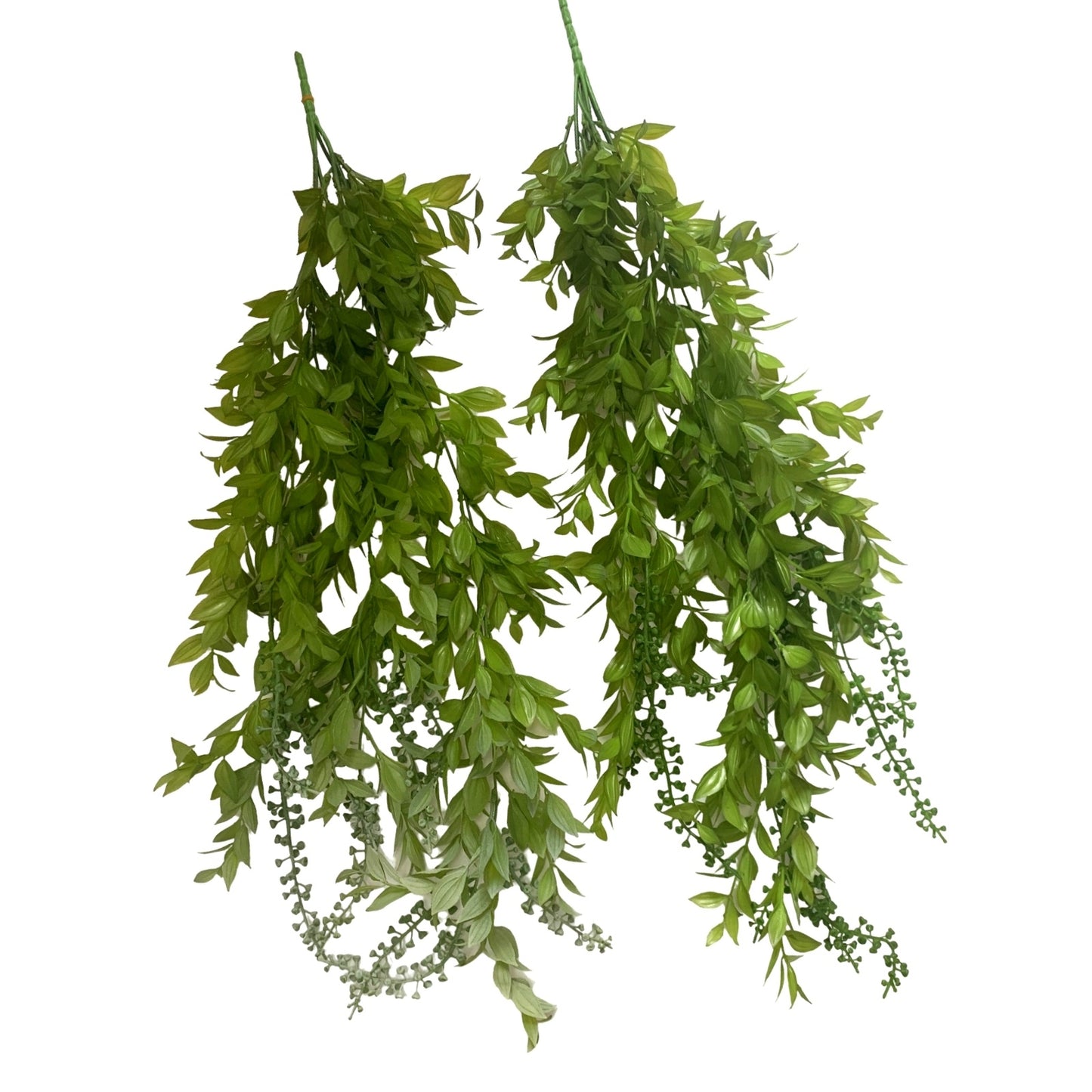 bulk 12 Artificial Hanging Green Leaves 84cm