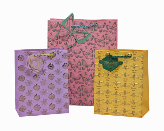 bulk 24 Xlarge Foiled Luxury Garden Gift Bag 42cm