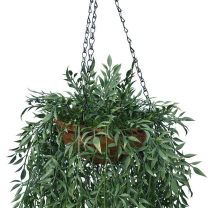 Artificial Fern Hanging Basket UV Resistant 110cm - Image 4
