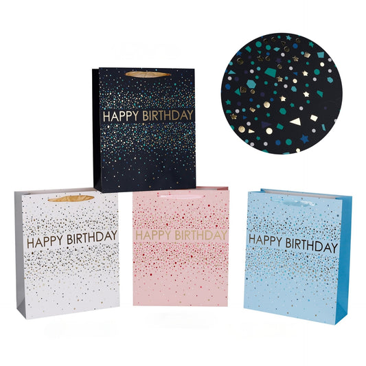 bulk 24 Xlarge Elegant Sparkle Birthday Gift Bag 42cm