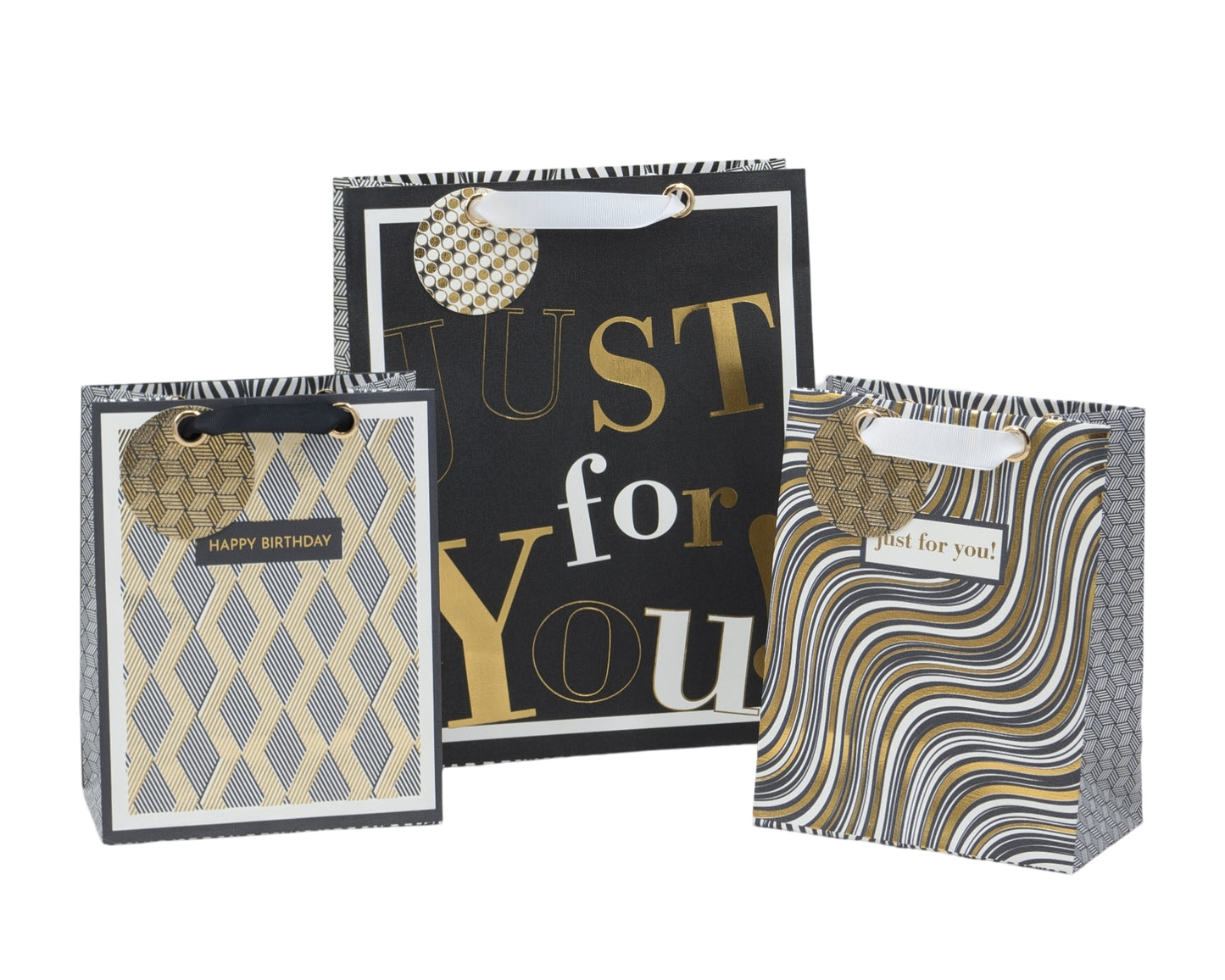 bulk 24 Large Golden Glam Gift Bag 32cm