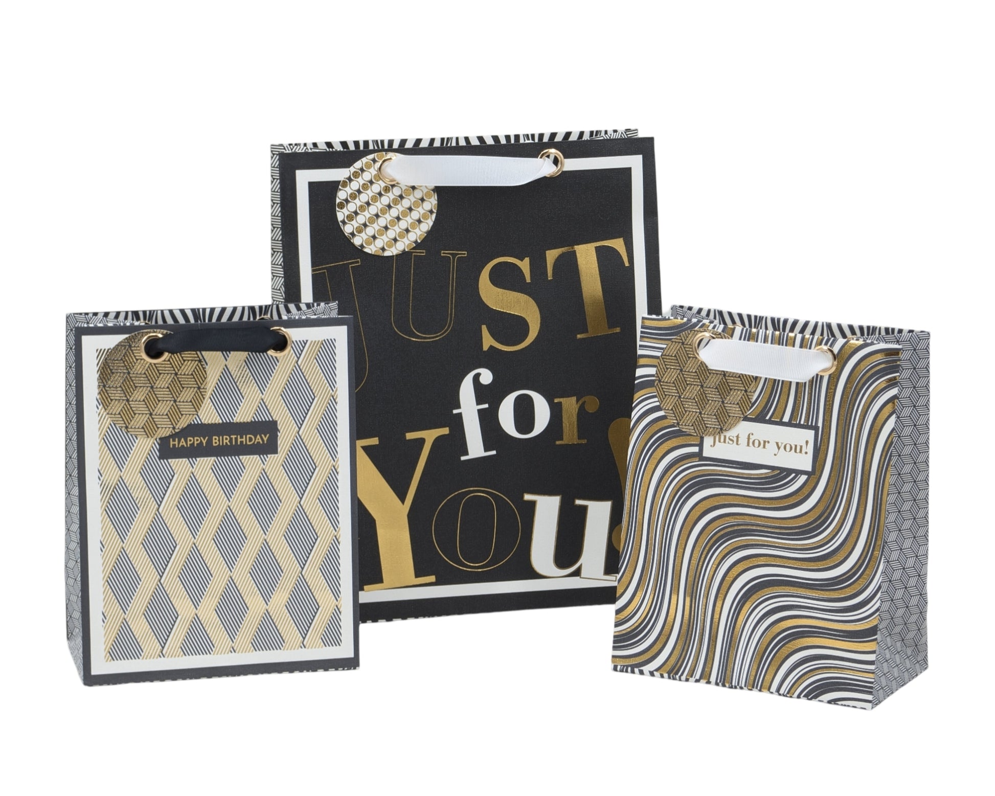 bulk 24 Xlarge Golden Glam Gift Bag 42cm