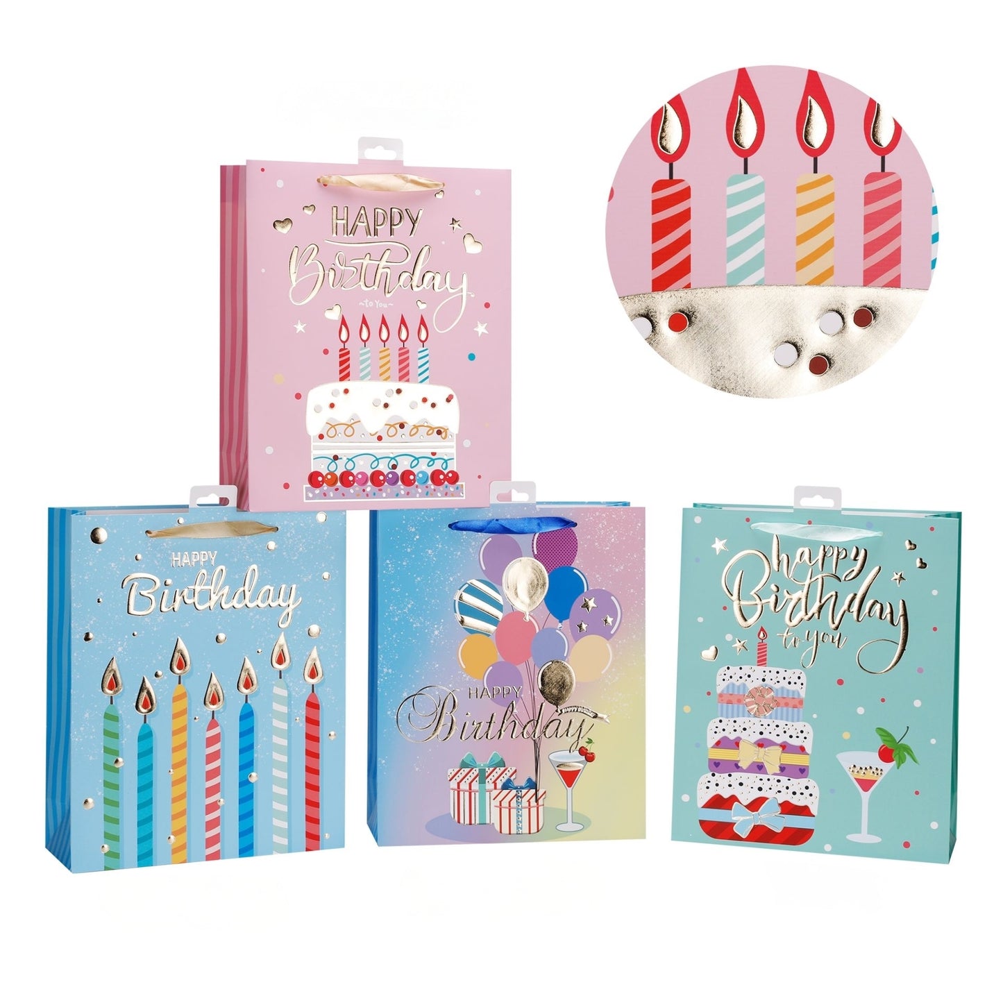 bulk 24 Medium Birthday Delight Gift Bag3cm