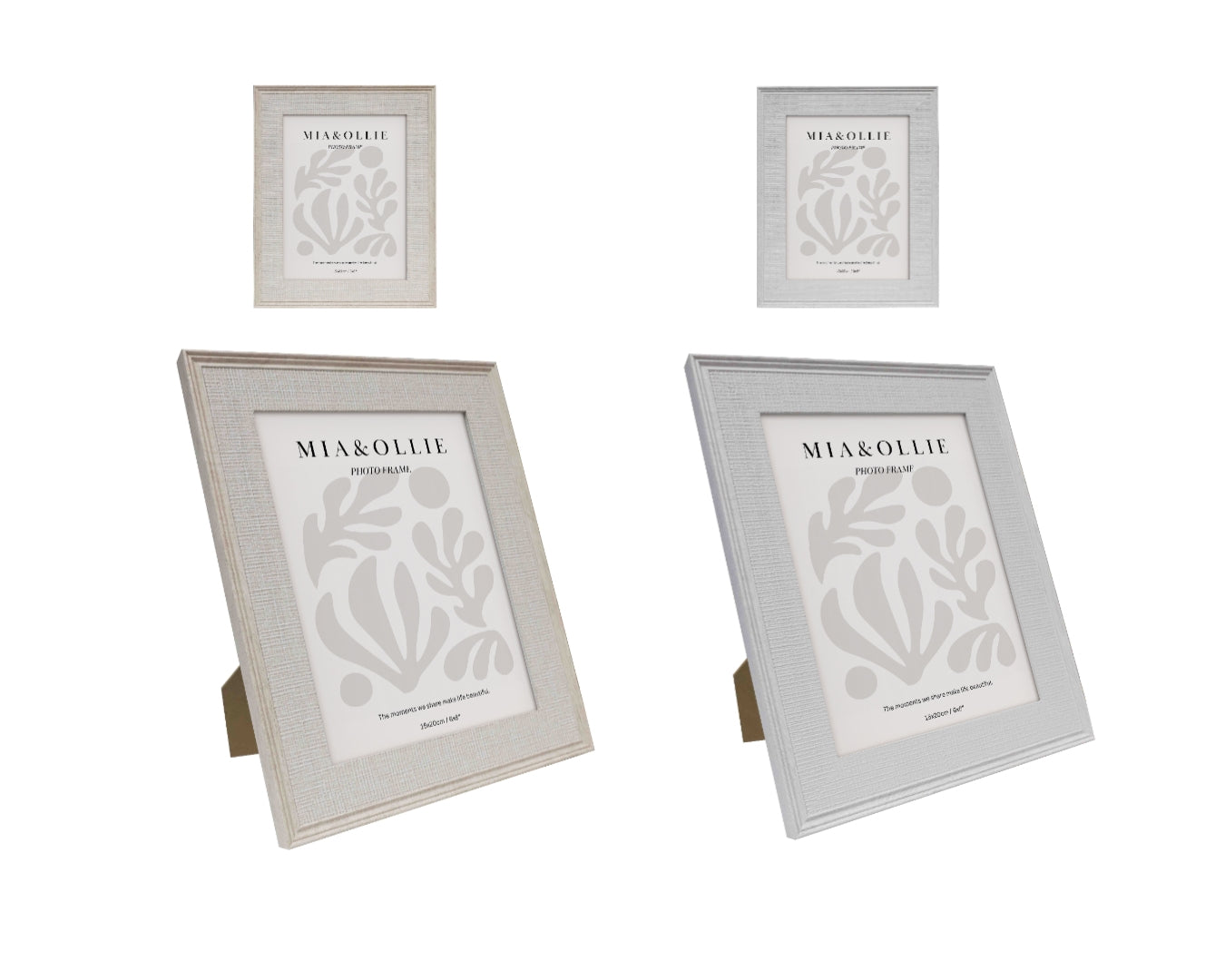 Set 2 Photo Frame Bella '6x8in' 20cm
