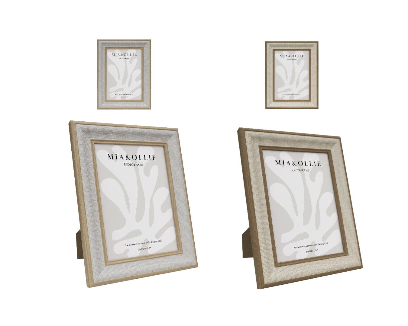 Set 2 Photo Frame Sandy '5x7in" 18cm