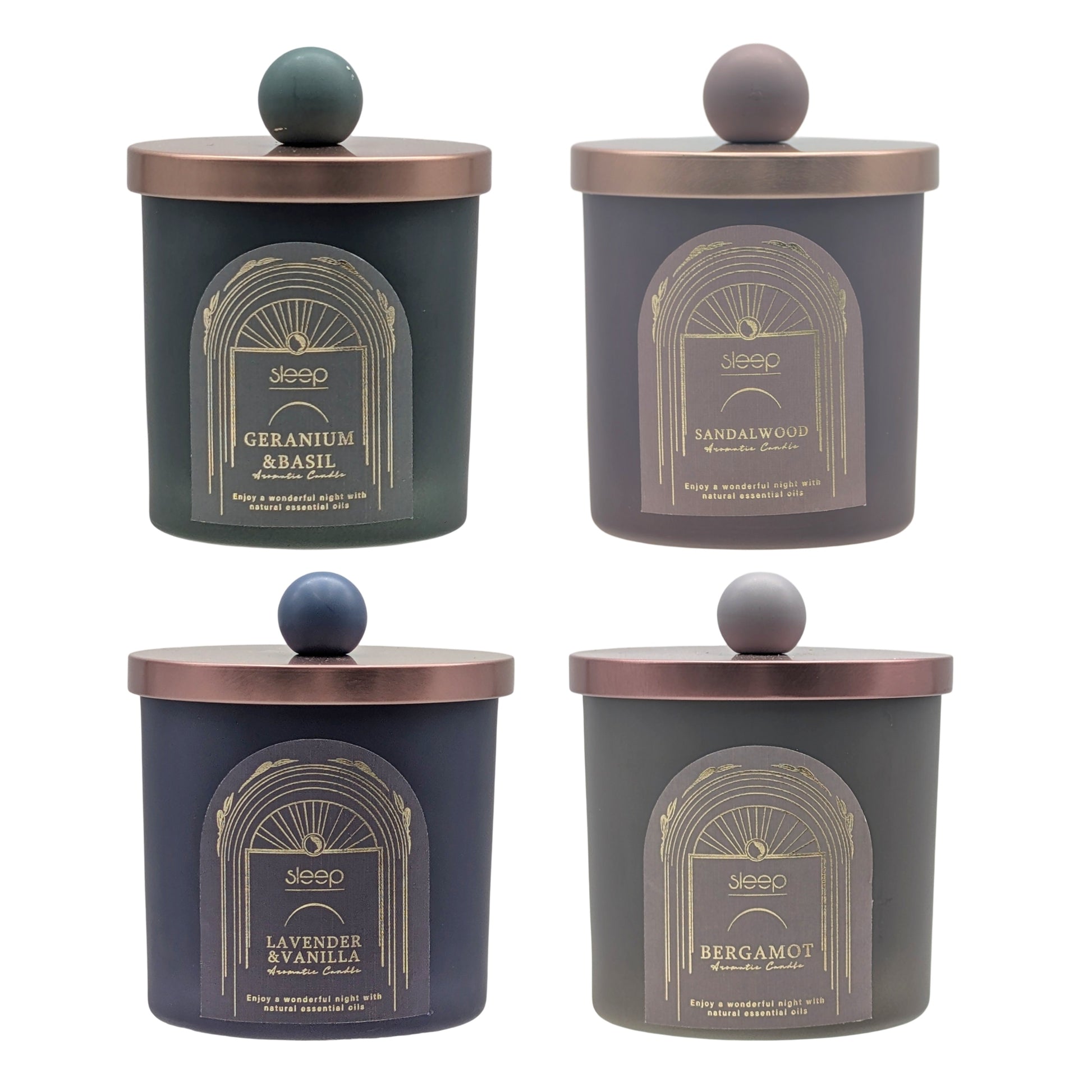bulk 12 Arabian Nights Scented Glass Candle w/ Lid 9cm