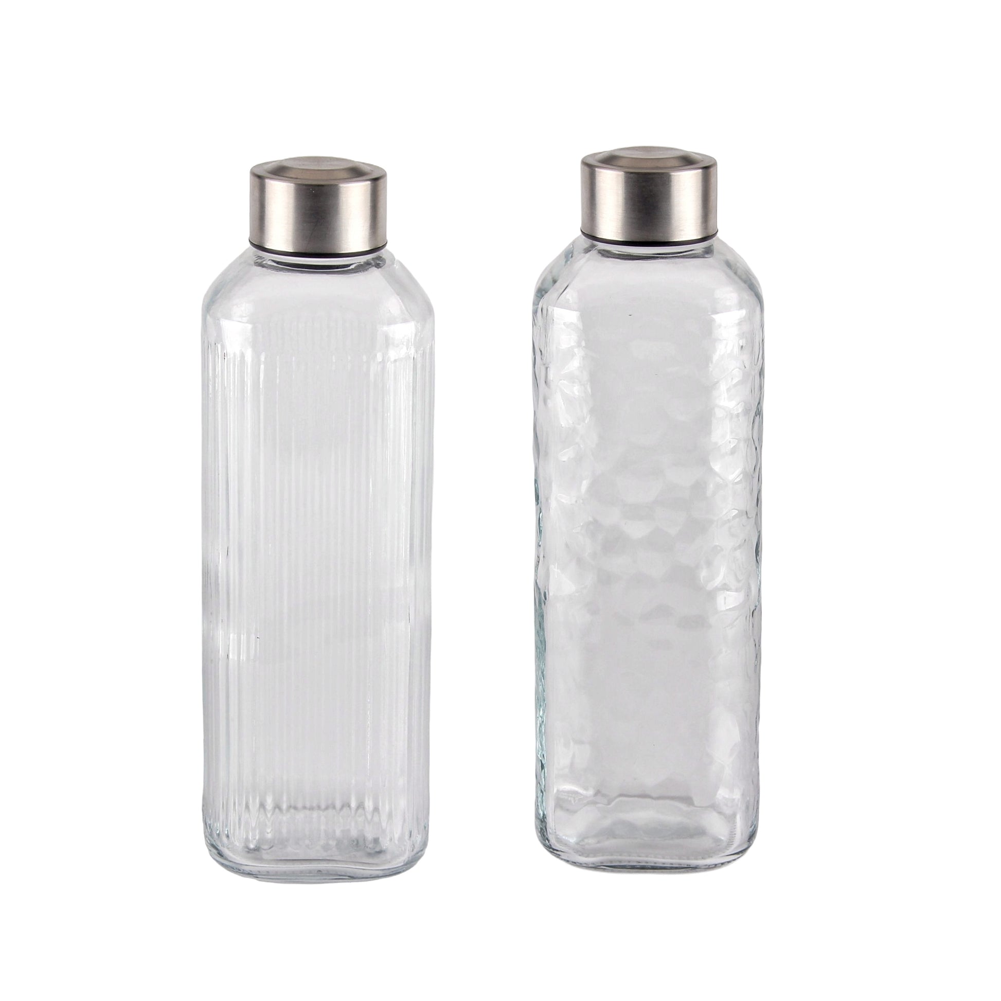 bulk 12 Glass Bottle w/ Metal Screw Lid 1Lt 23cm
