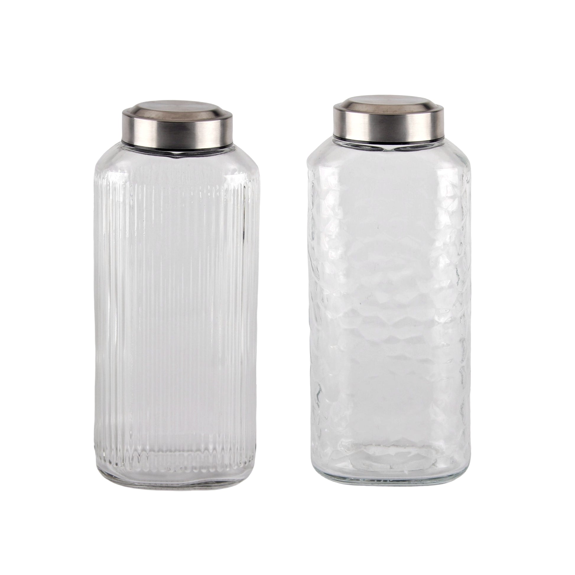 bulk 12 Glass Bottle w/ Metal Screw Lid 1.3Lt 25cm