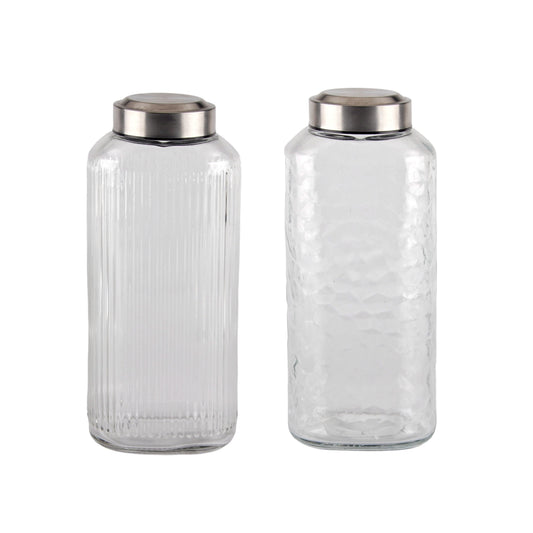 bulk 12 Glass Bottle w/ Metal Screw Lid 1.3Lt 25cm