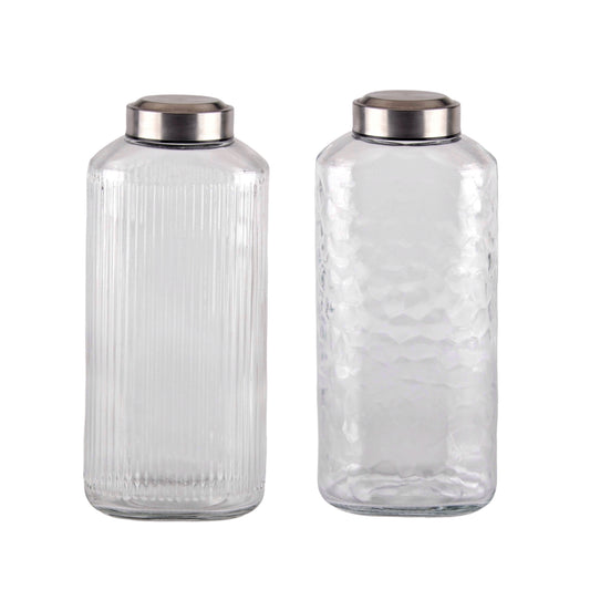 bulk 6 Glass Bottle w/ Metal Screw Lid 1.8Lt 30cm